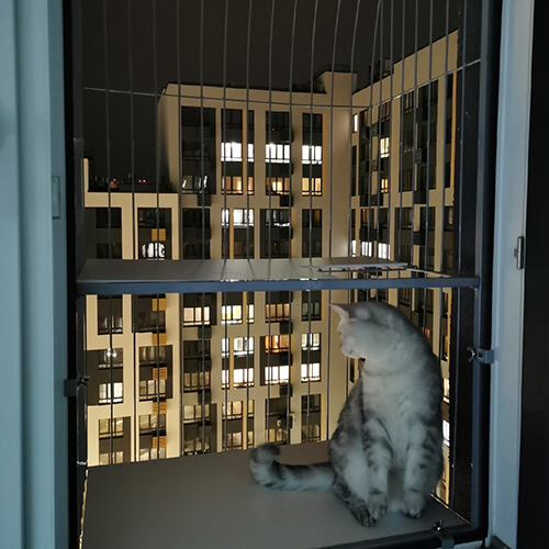 Элегантный балкон для выгула котов