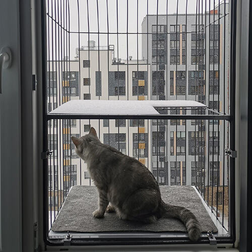 Элегантный балкон для выгула котов